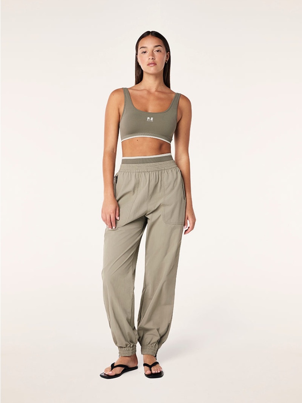 P.E Nation Pitlane Pant In Silver Sage